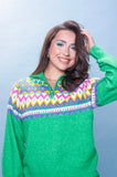 Apple Green Fairisle Zip Up