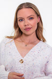 Funfetti White Cardigan