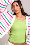 Berries & Cream Stripe Cardigan