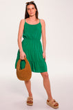 Emerald Tiered Mini Sundress