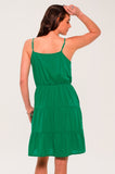 Emerald Tiered Mini Sundress