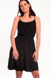 Black Tiered Mini Sundress