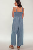 Denim Blue Chambray Jumpsuit