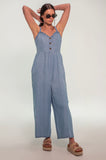 Denim Blue Chambray Jumpsuit