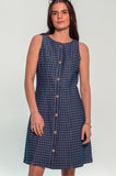 Gingham Denim Mini Dress