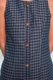 Gingham Denim Mini Dress