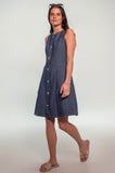 Gingham Denim Mini Dress