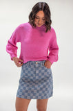 Checkerboard Mini Skirt