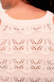 White Racer Back Pointelle Cotton Vest