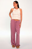 White Racer Back Pointelle Cotton Vest