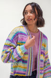 Blueberry Mix Pointelle Cardigan