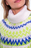Bright Fairisle Roll Neck Jumper