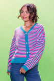 Aqua Geo Cardigan
