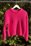 Hot Pink Chunky Knit Jumper