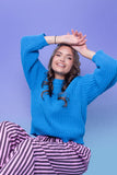 Blue Raspberry Chunky Knit Jumper
