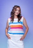 Tropical Stripe Knitted Vest