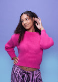 Hot Pink Chunky Knit Jumper