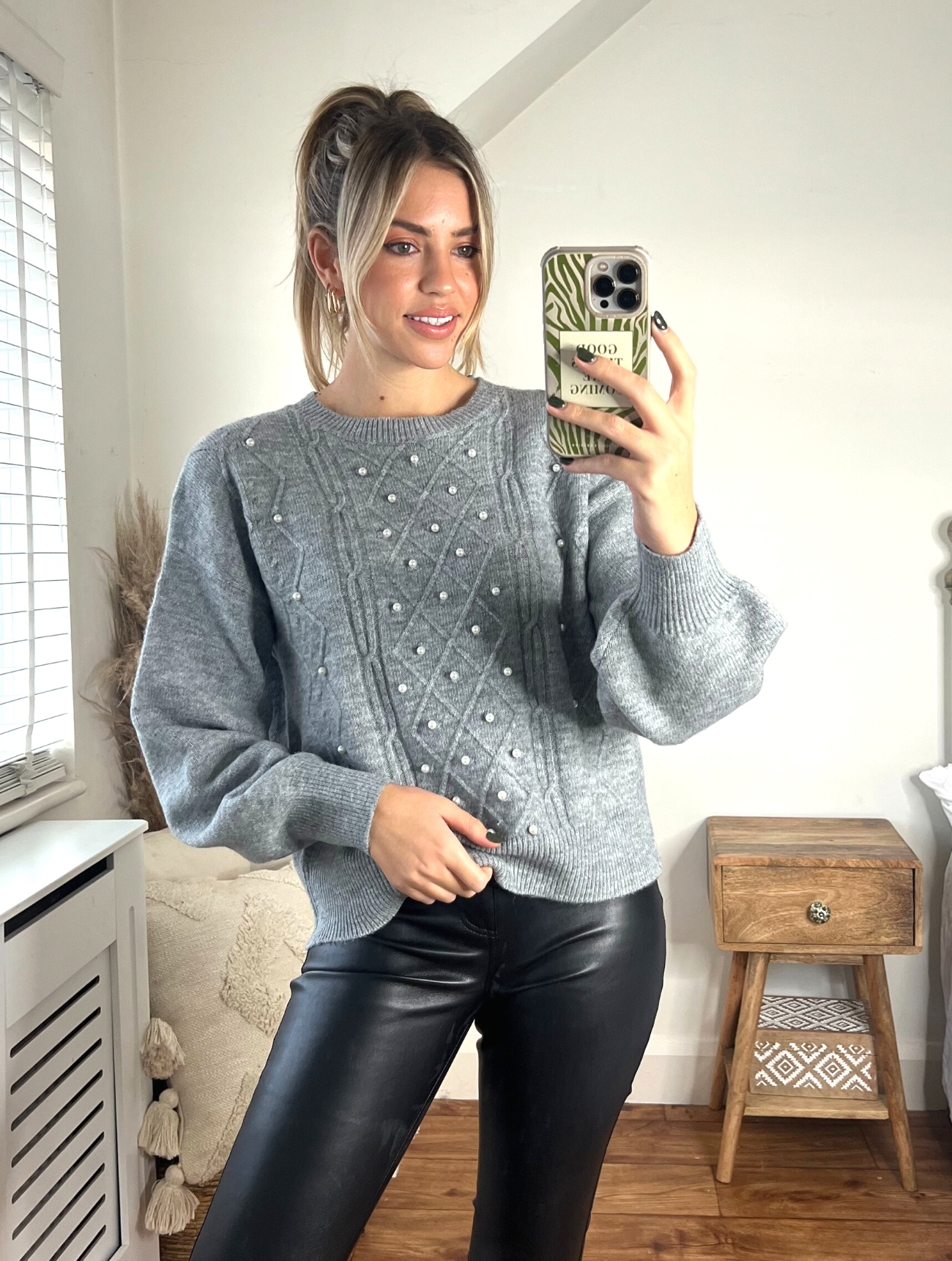 Pearl Cable Knit Jumper