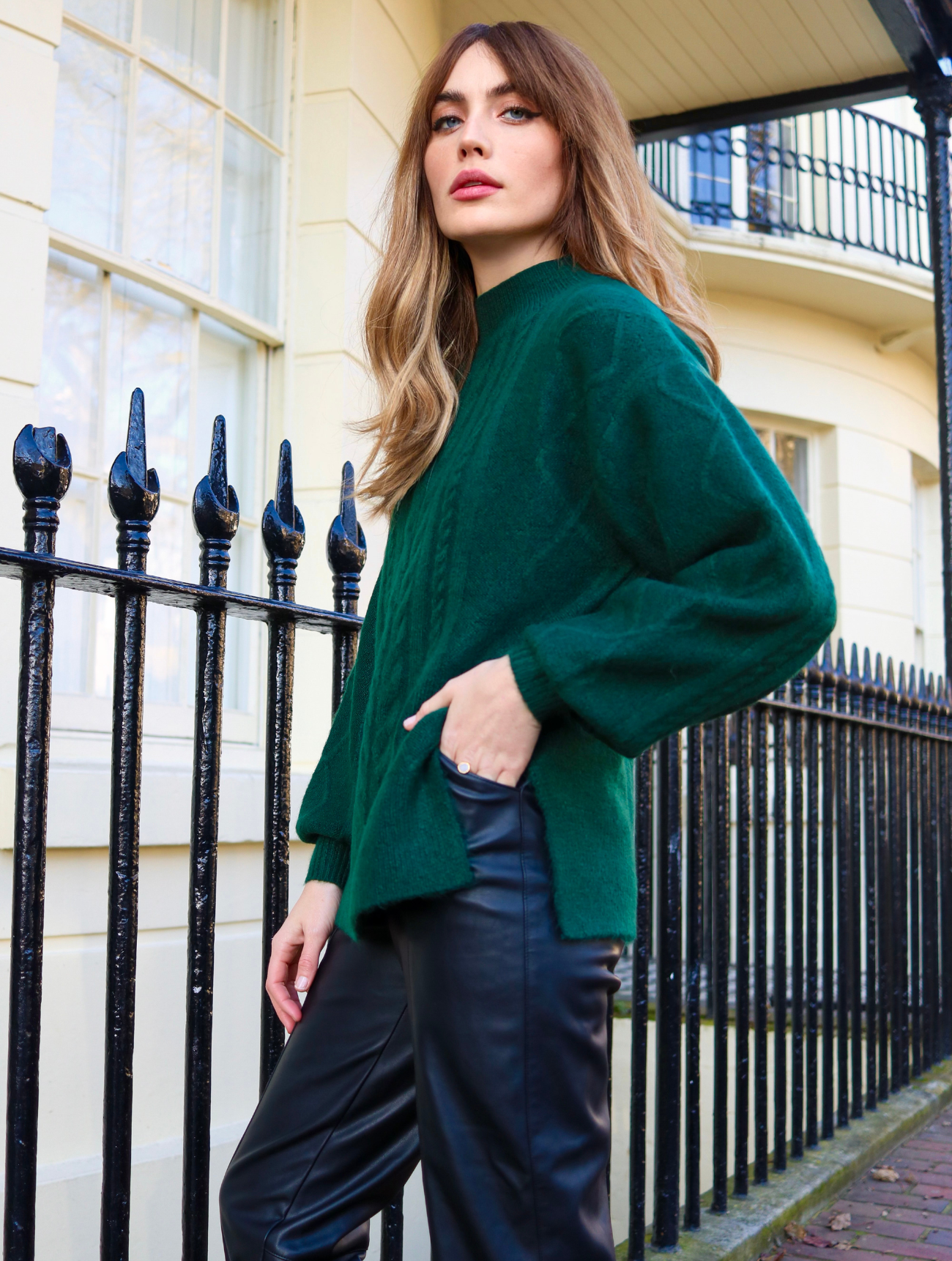 Forest Green Cable Jumper