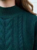 Forest Green Cable Jumper
